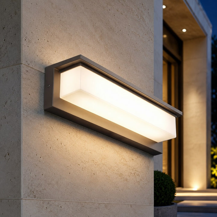Modern Outdoor Wall Lamp LED Waterproof Stainless Steel Adjustable Bright Illumination