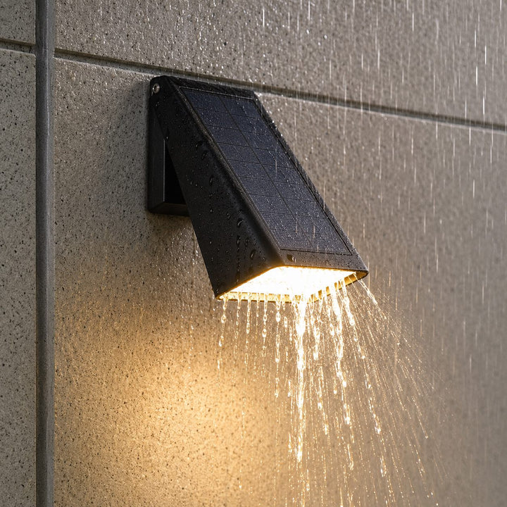Modern Outdoor Wall Sconce Solar Light Adjustable Panel ABS LED Waterproof 1500mAh Battery