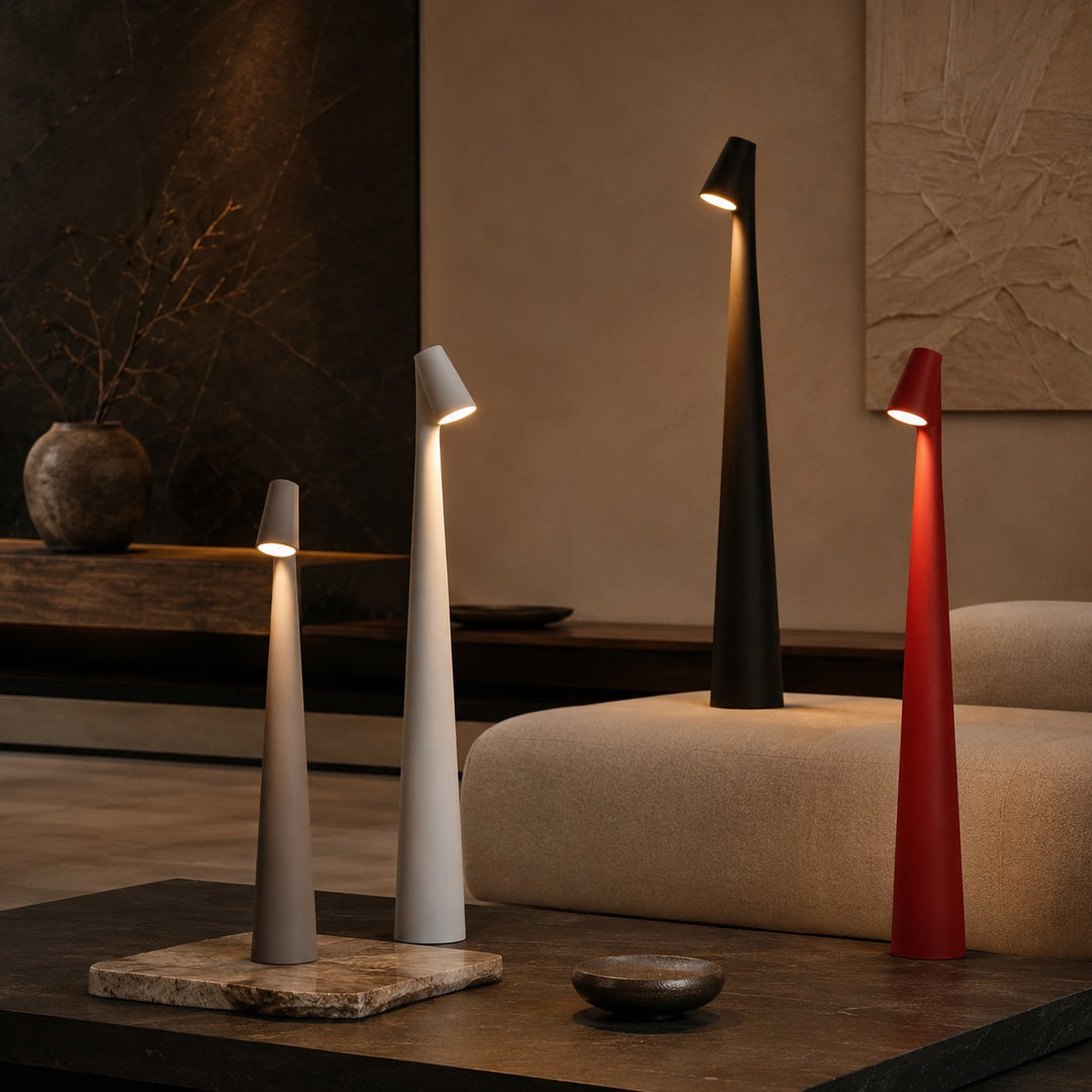 Modern LED Table Lamp Adjustable Metal USB Rechargeable for Desk Bedside or Living Room