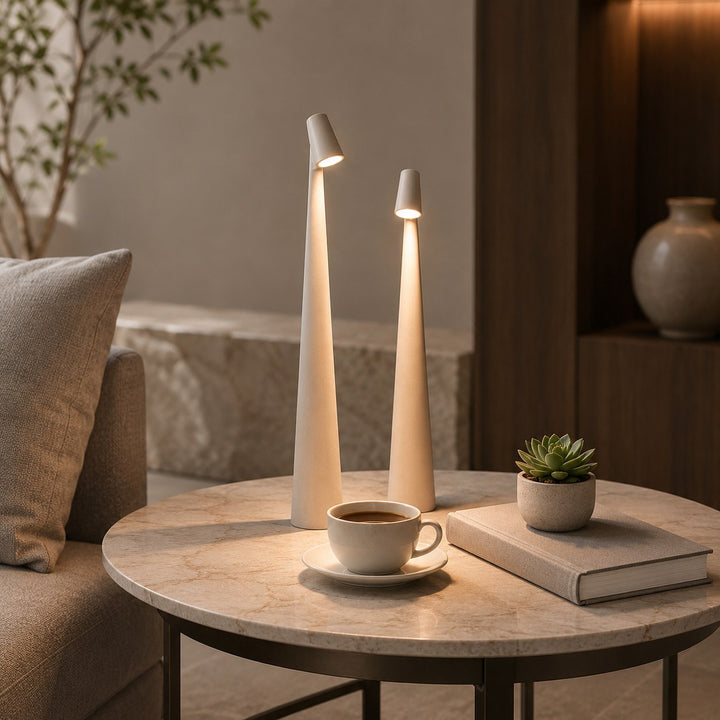 Modern LED Table Lamp Adjustable Metal USB Rechargeable for Desk Bedside or Living Room
