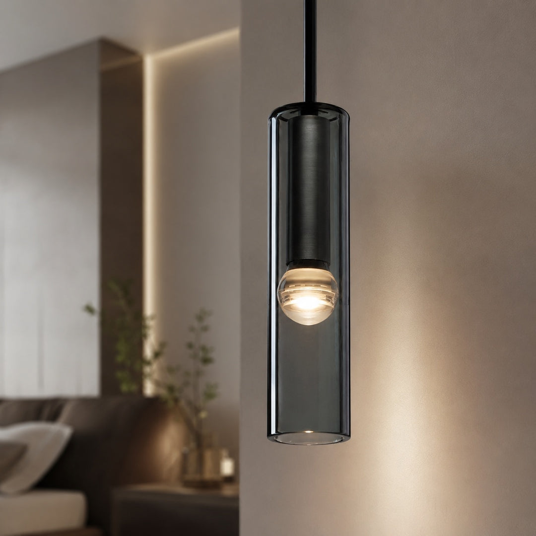 Modern Wall Sconce Glass Wall Mounted LED Light with Adjustable Height Brushed Alloy Finish