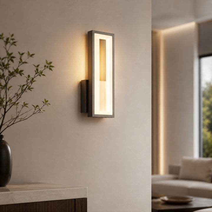 Modern Adjustable Wall Sconce Lighting Iron Wall Lamp with Acrylic Shade and LED Technology