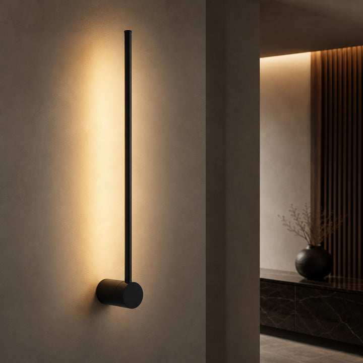 Modern Linear Wall Sconce Wall Mounted Aluminum LED Light with Dimmable Soft Silicone Diffuser