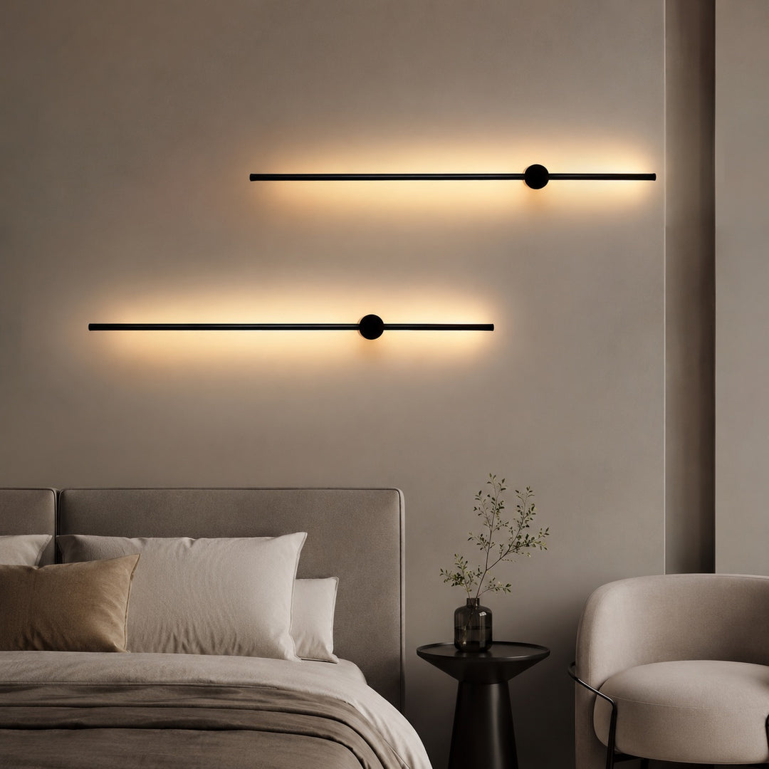 Modern Linear Wall Sconce Wall Mounted Aluminum LED Light with Dimmable Soft Silicone Diffuser