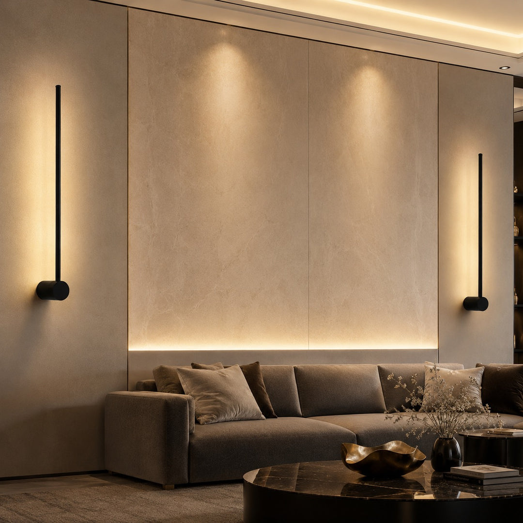 Modern Linear Wall Sconce Wall Mounted Aluminum LED Light with Dimmable Soft Silicone Diffuser