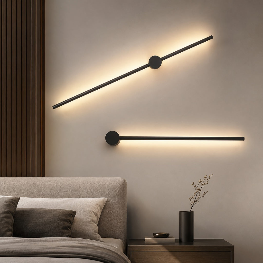 Modern Linear Wall Sconce Wall Mounted Aluminum LED Light with Dimmable Soft Silicone Diffuser