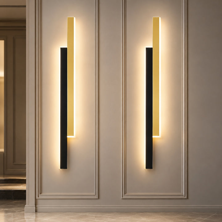 Modern Wall Sconce LED Light Adjustable Length Iron Frame Acrylic Shade Dimmable for Bathroom