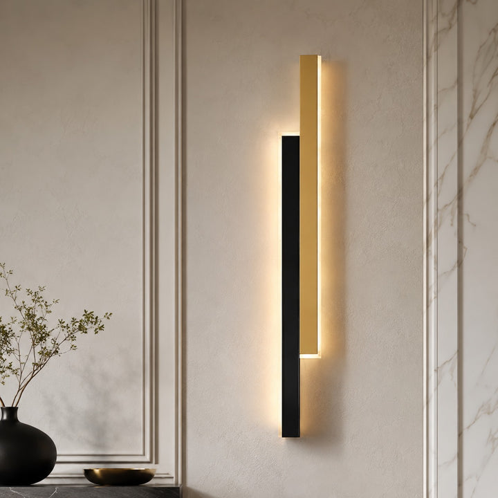 Modern Wall Sconce LED Light Adjustable Length Iron Frame Acrylic Shade Dimmable for Bathroom