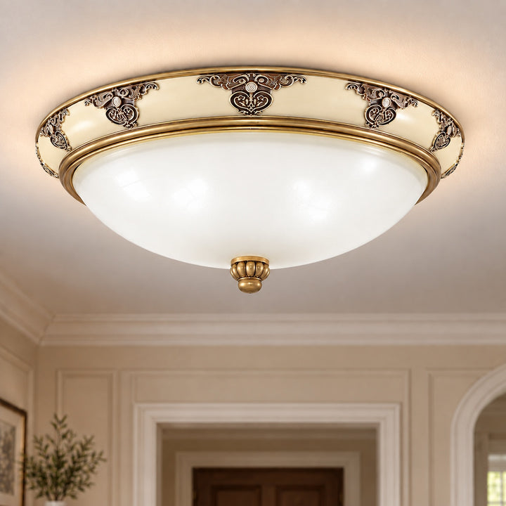 Modern Flush Mount Ceiling Light Aluminum LED Dimmable Fixture 12 Inch Diameter 15W 120V