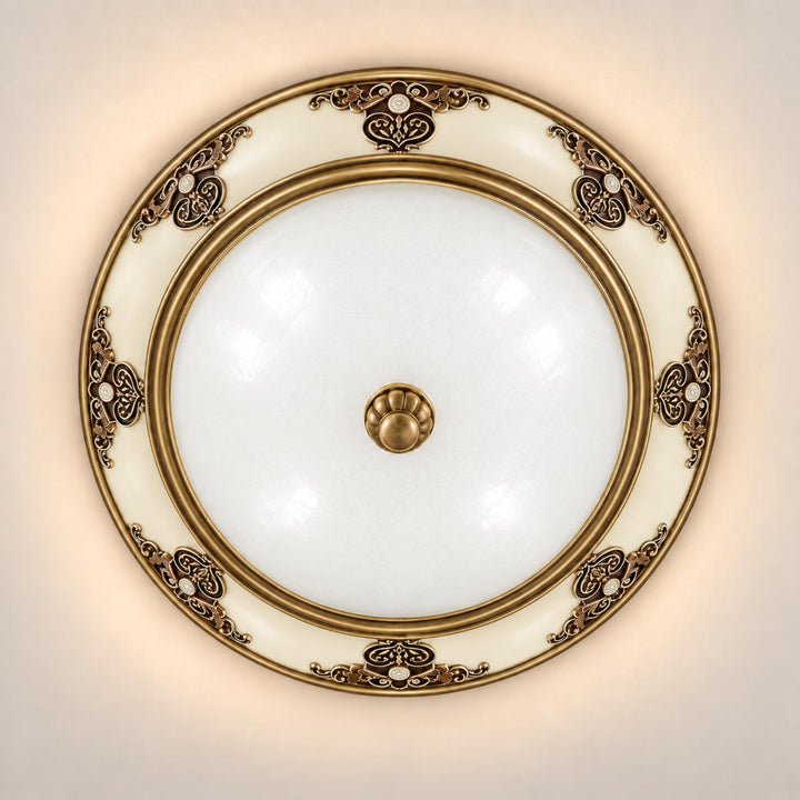 Modern Flush Mount Ceiling Light Aluminum LED Dimmable Fixture 12 Inch Diameter 15W 120V