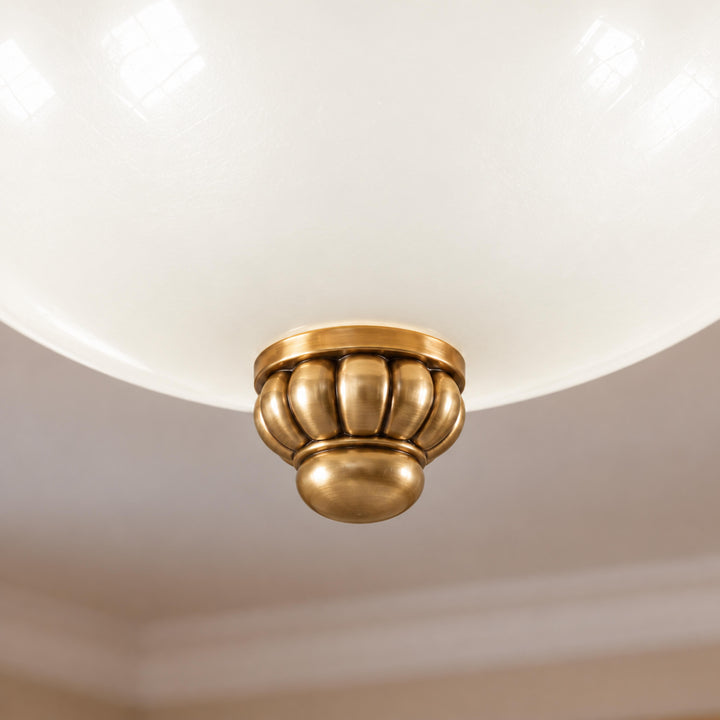 Modern Flush Mount Ceiling Light Aluminum LED Dimmable Fixture 12 Inch Diameter 15W 120V