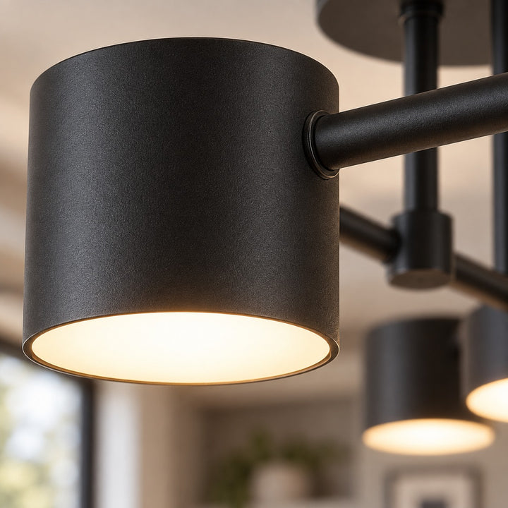 Modern Ceiling Light Adjustable Metal Fixture with LED Bulbs for Contemporary Spaces
