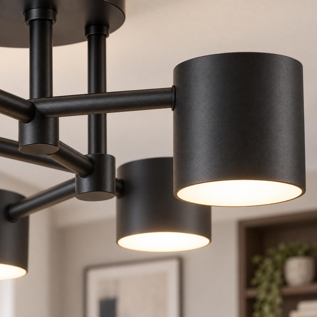Modern Ceiling Light Adjustable Metal Fixture with LED Bulbs for Contemporary Spaces