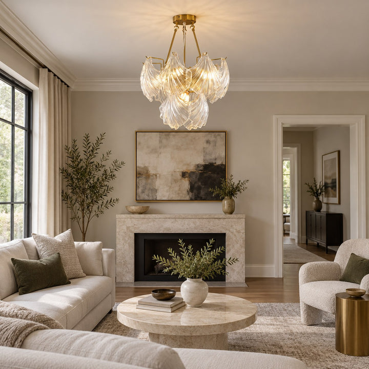 Modern Flush Mount Ceiling Light Metal LED Fixture 12 Inch Diameter 800 Lumens for Home Decor