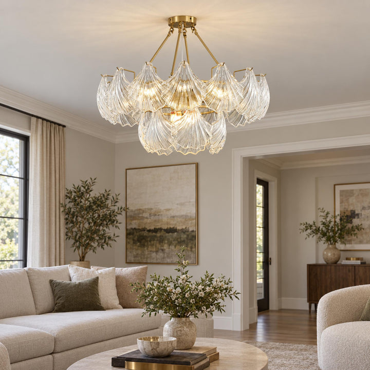 Modern Flush Mount Ceiling Light Metal LED Fixture 12 Inch Diameter 800 Lumens for Home Decor