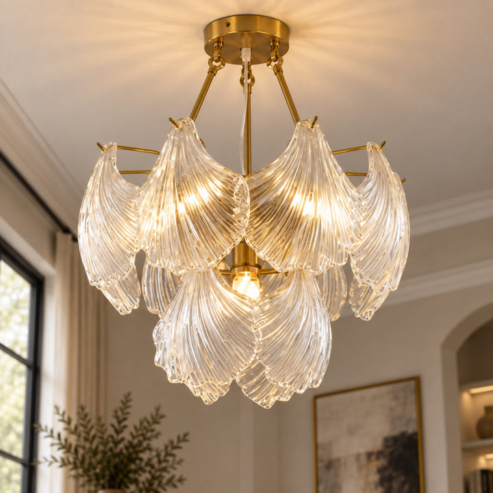 Modern Flush Mount Ceiling Light Metal LED Fixture 12 Inch Diameter 800 Lumens for Home Decor
