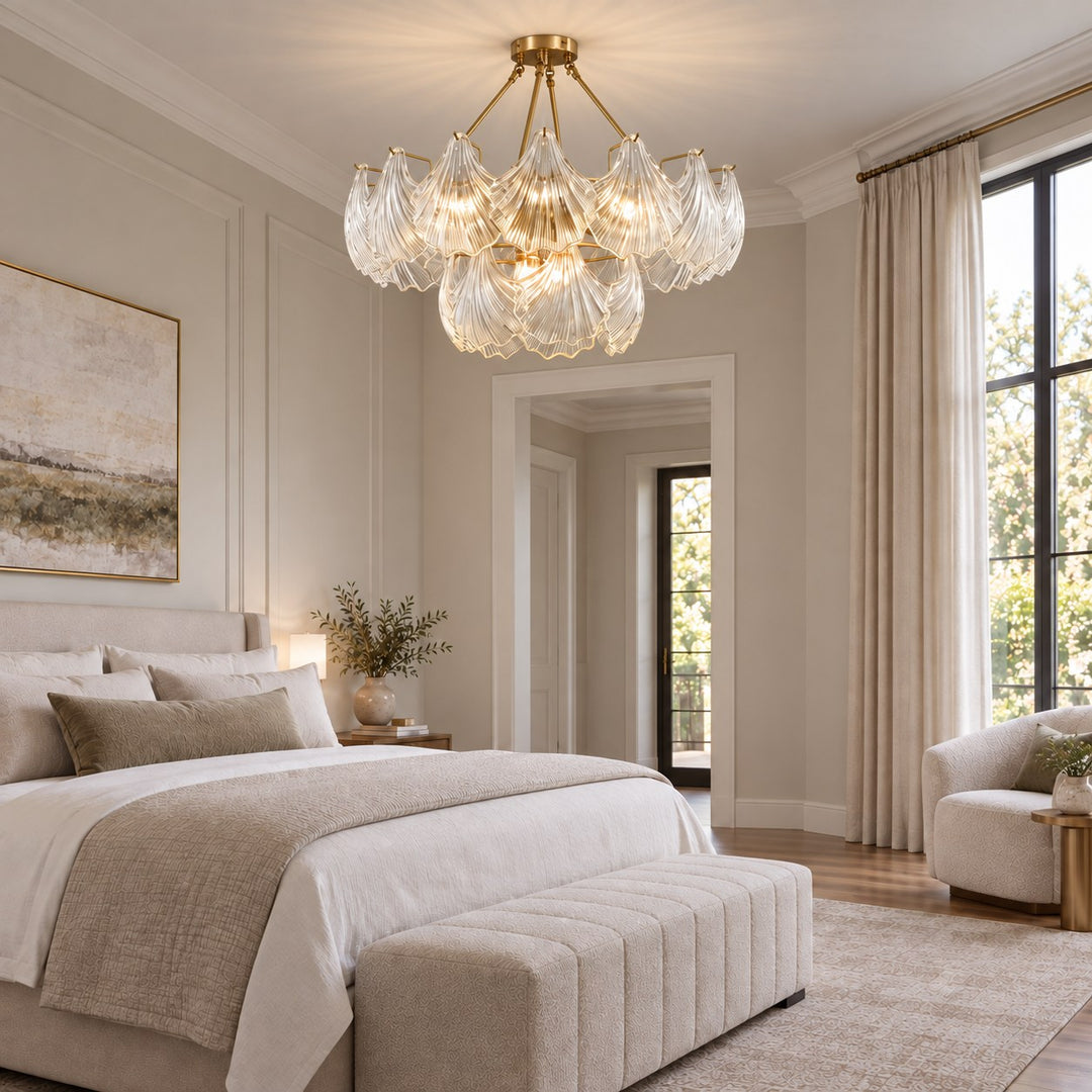 Modern Flush Mount Ceiling Light Metal LED Fixture 12 Inch Diameter 800 Lumens for Home Decor