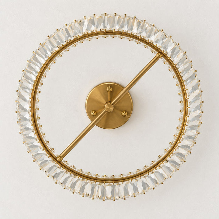 Modern Circular Flush Mount Ceiling Light Stainless Steel and Glass Integrated LED 54W 60cm