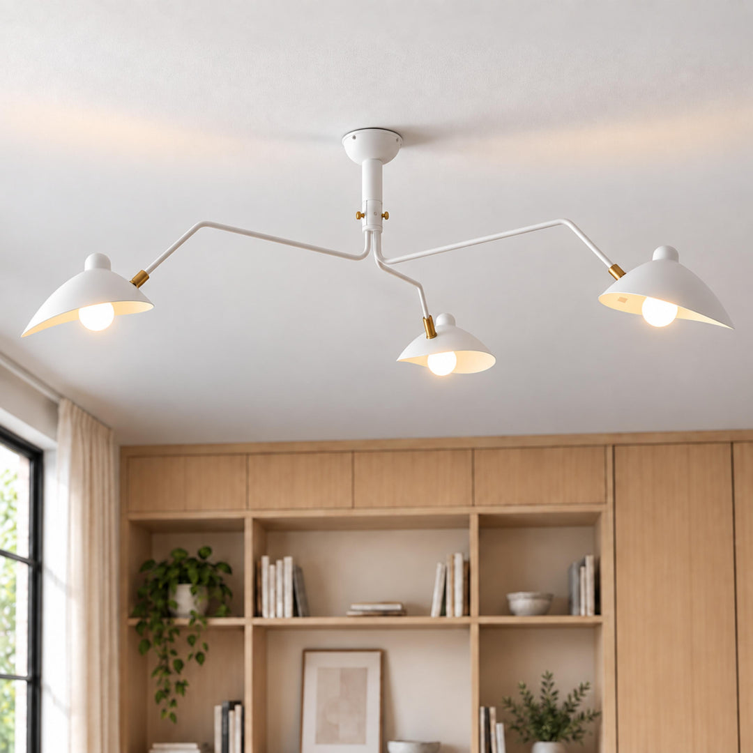 Modern Multi-Arm Ceiling Light Adjustable Metal Fixture with LED Technology