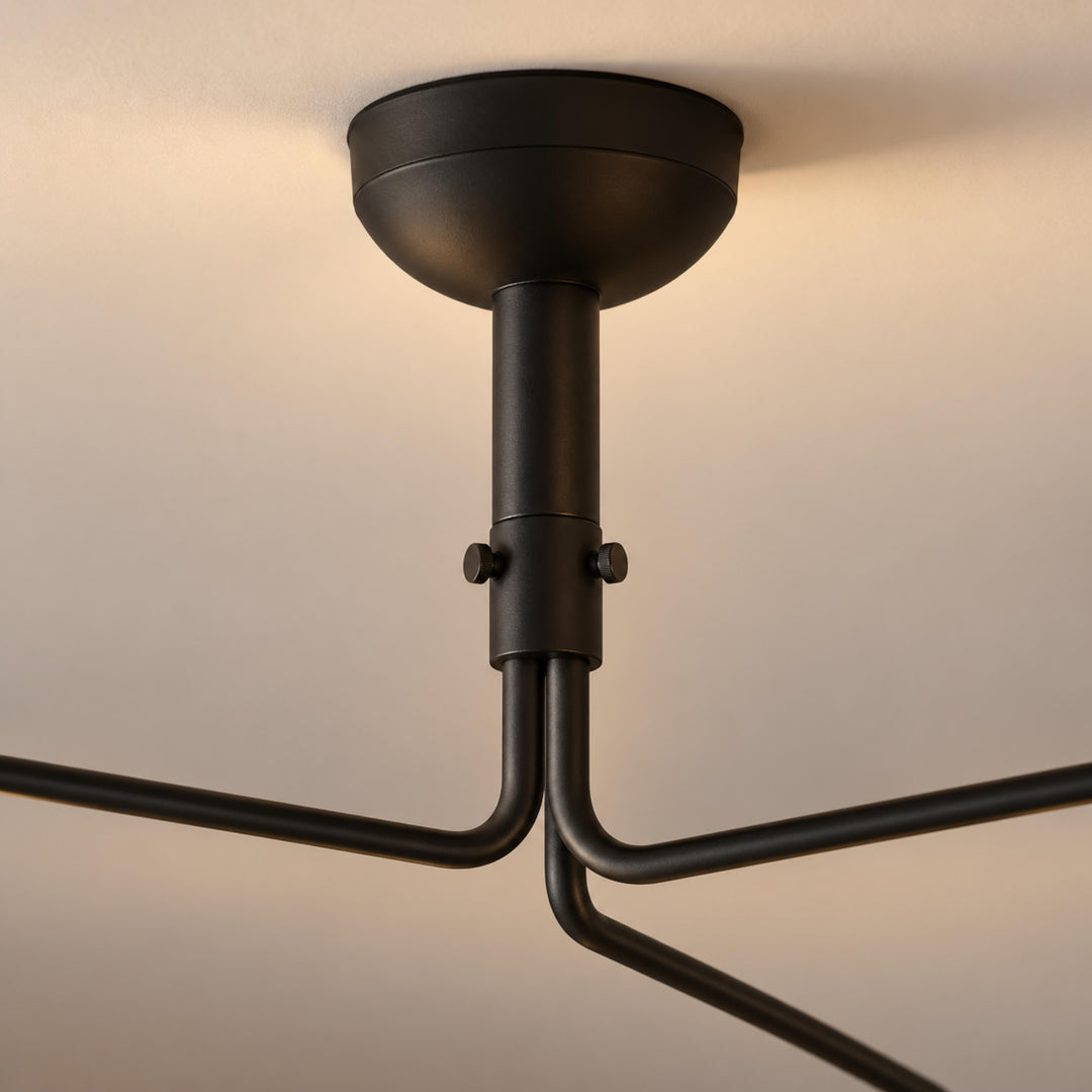 Modern Multi-Arm Ceiling Light Adjustable Metal Fixture with LED Technology