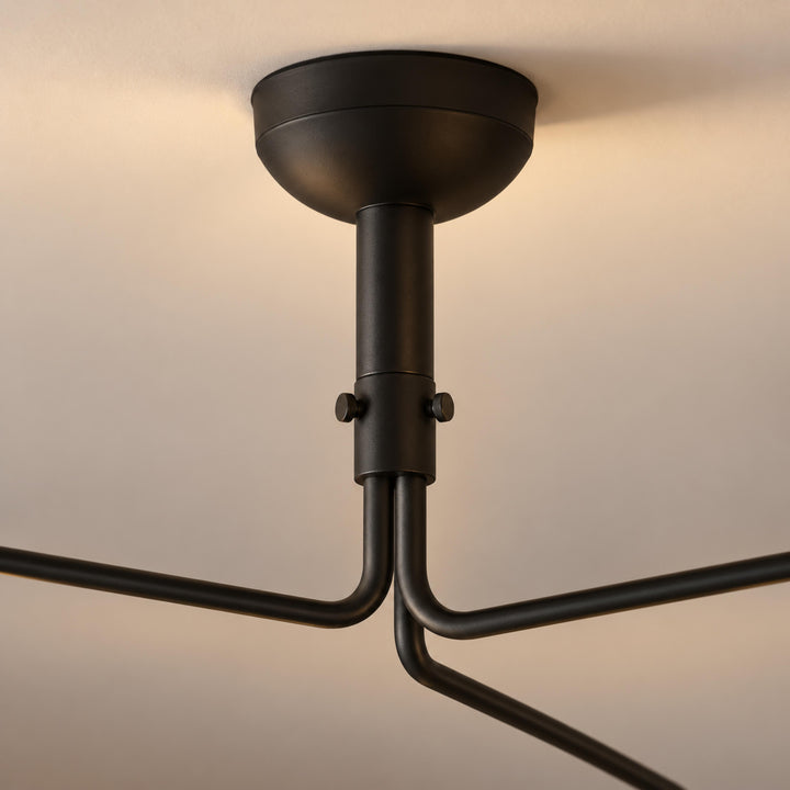 Modern Multi-Arm Ceiling Light Adjustable Metal Fixture with LED Technology