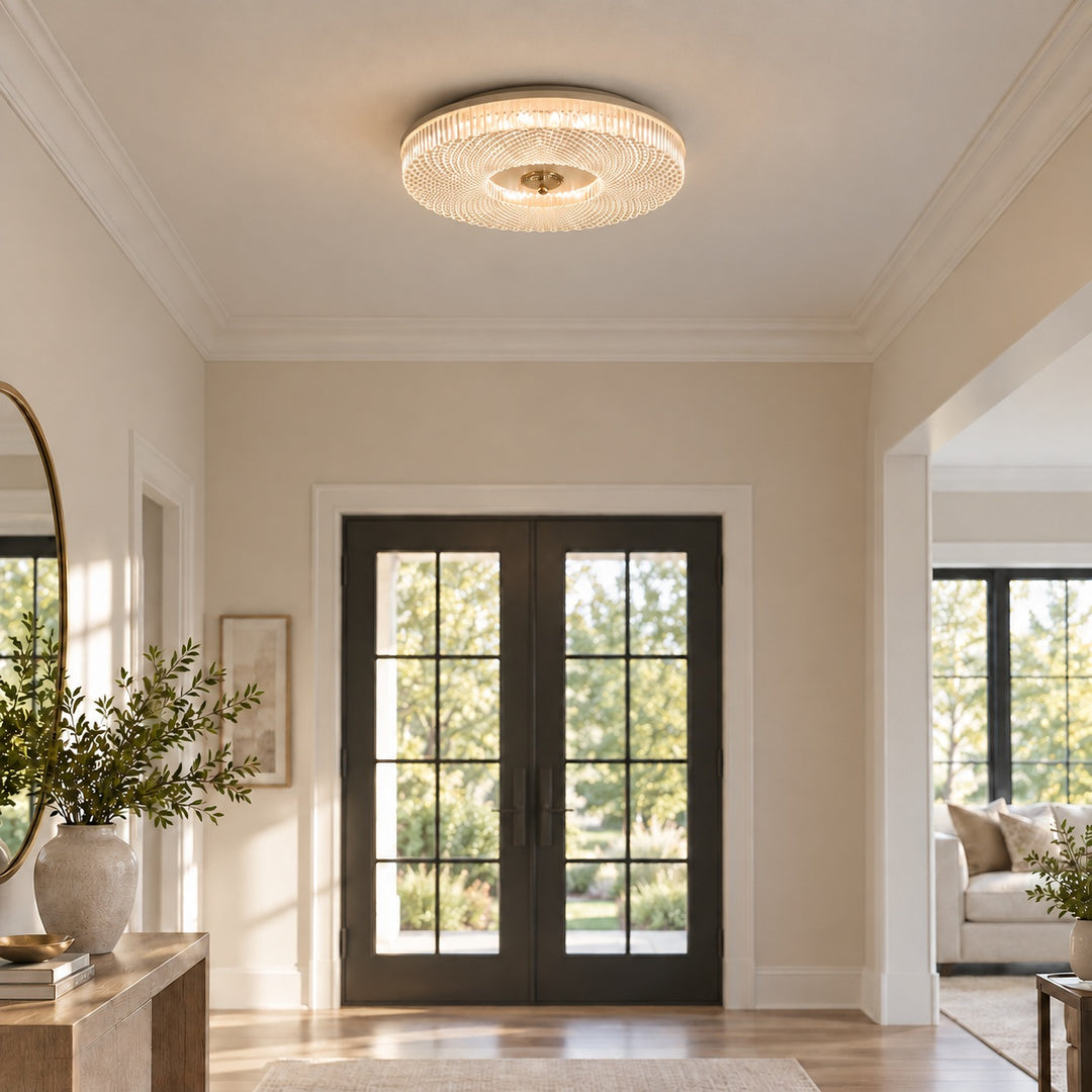 Modern LED Flush Mount Ceiling Light Aluminum Dimmable Energy Efficient Design