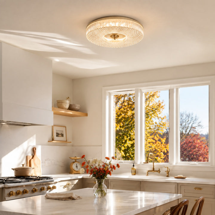 Modern LED Flush Mount Ceiling Light Aluminum Dimmable Energy Efficient Design
