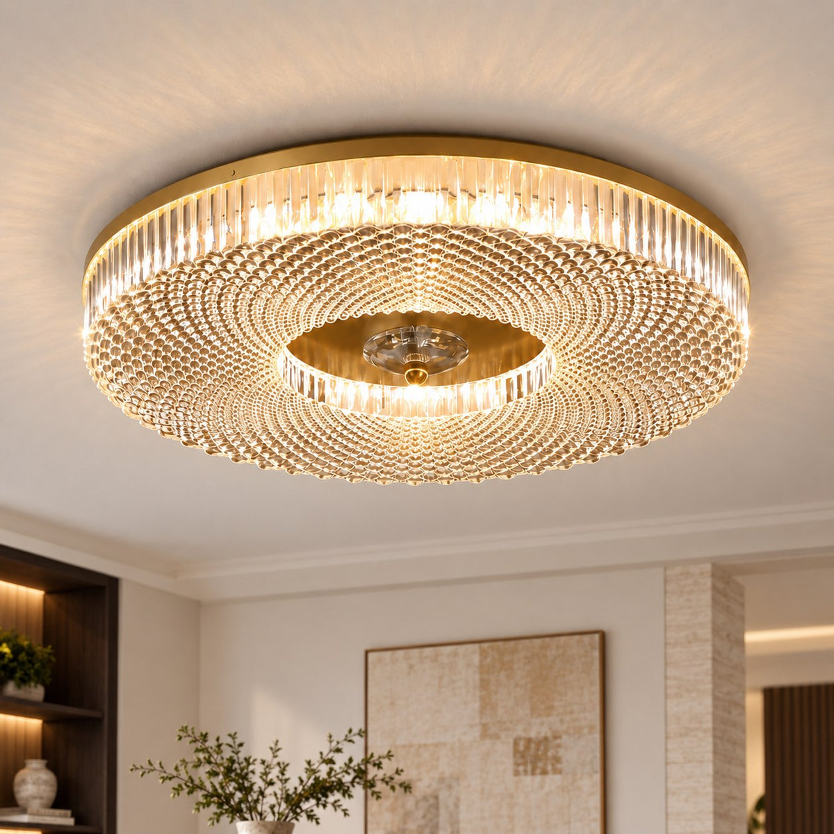Modern LED Flush Mount Ceiling Light Aluminum Dimmable Energy Efficient Design