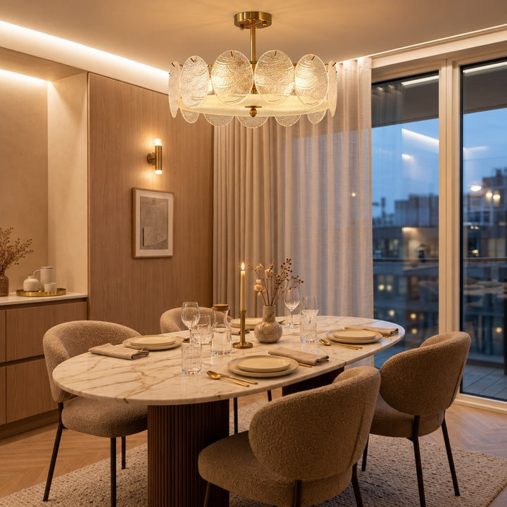Modern Flush Mount Ceiling Light LED Metal Fixture with Adjustable Brightness 12 Inch Diameter