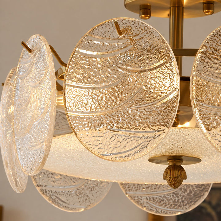 Modern Flush Mount Ceiling Light LED Metal Fixture with Adjustable Brightness 12 Inch Diameter