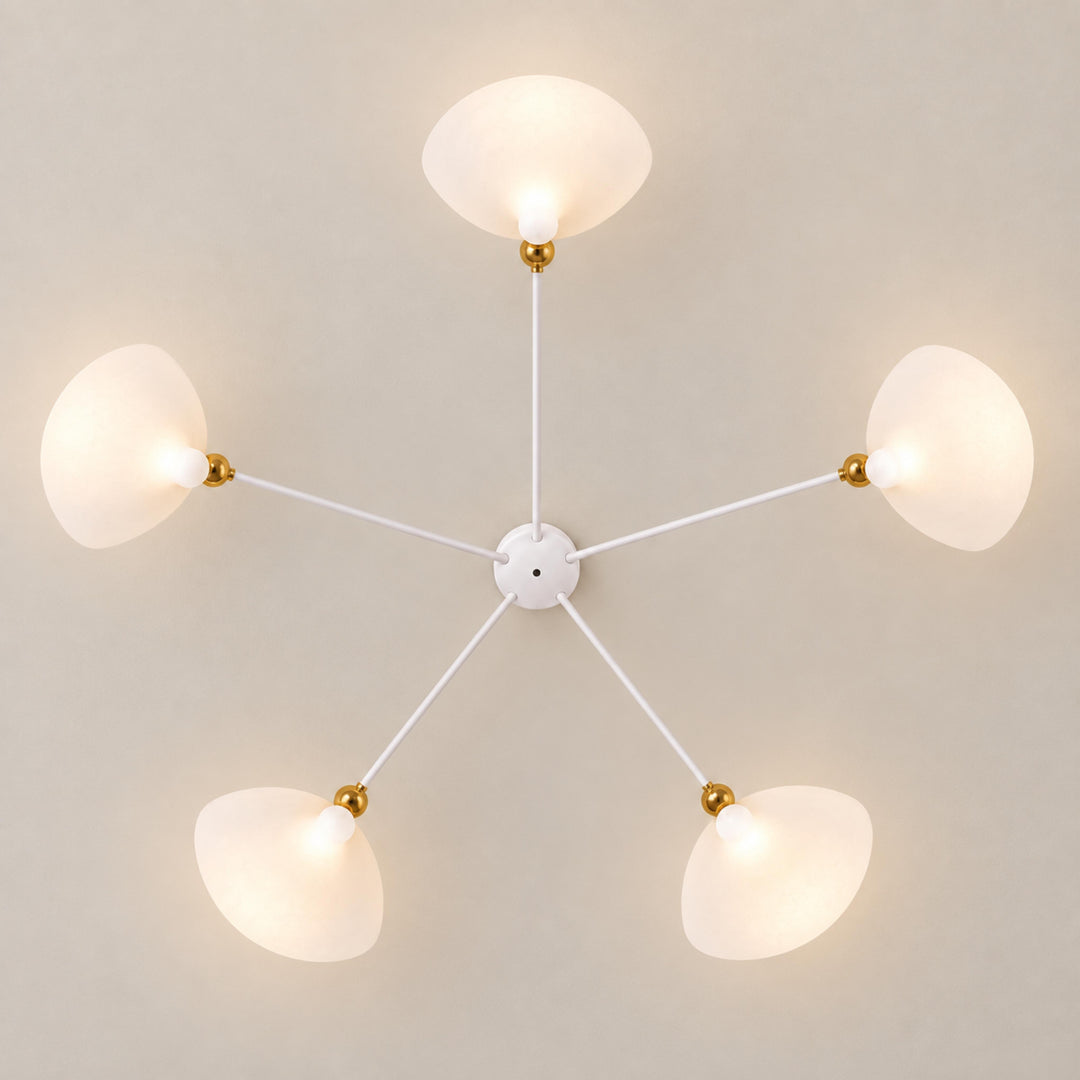 Modern Multi-Arm Ceiling Light Adjustable Metal Fixture with LED Technology