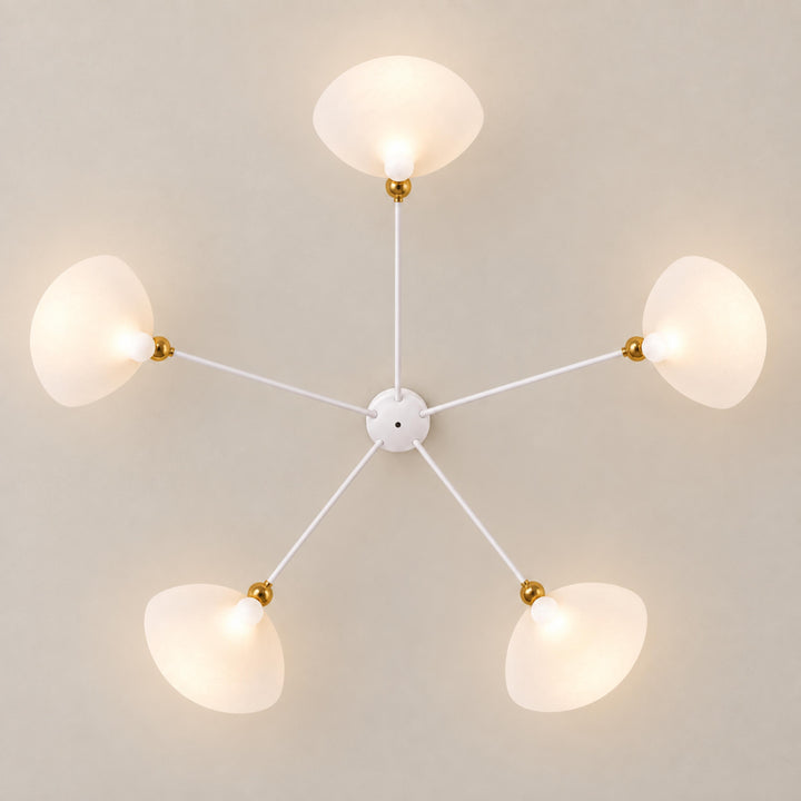 Modern Multi-Arm Ceiling Light Adjustable Metal Fixture with LED Technology