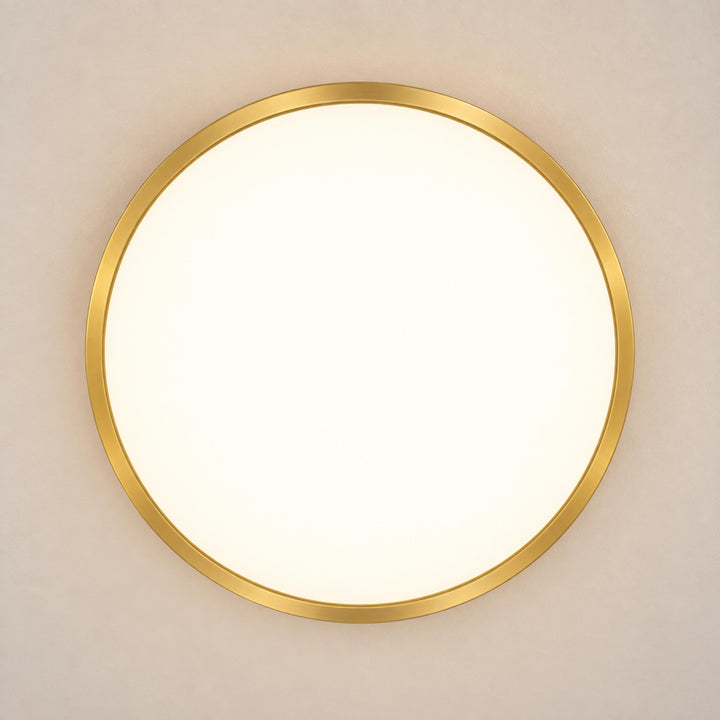 Modern Flush Mount Ceiling Light Fixture with Glass Shade and LED for Bright Illumination