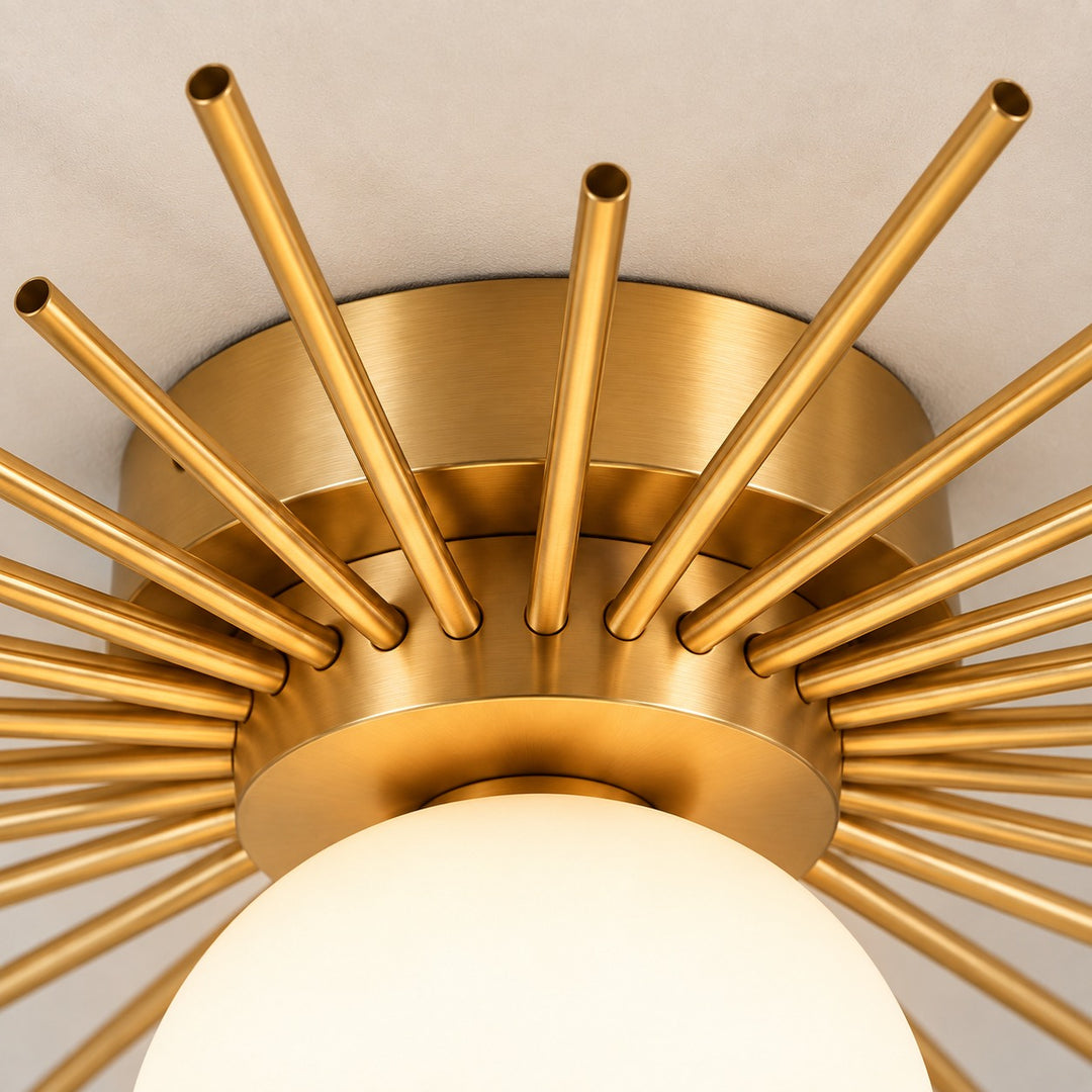 Modern Flush Mount Ceiling Light Fixture Metal Dimmable LED Lighting 12 Inch Diameter for Home Decor