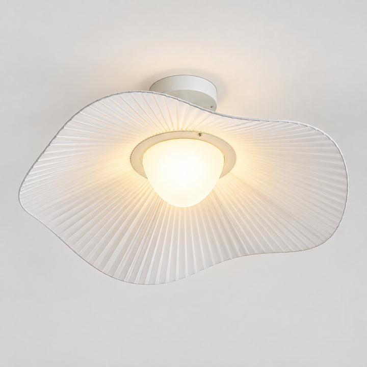 Modern Flush Mount Ceiling Light Acrylic LED Fixture 18 Inch Diameter for Home Office
