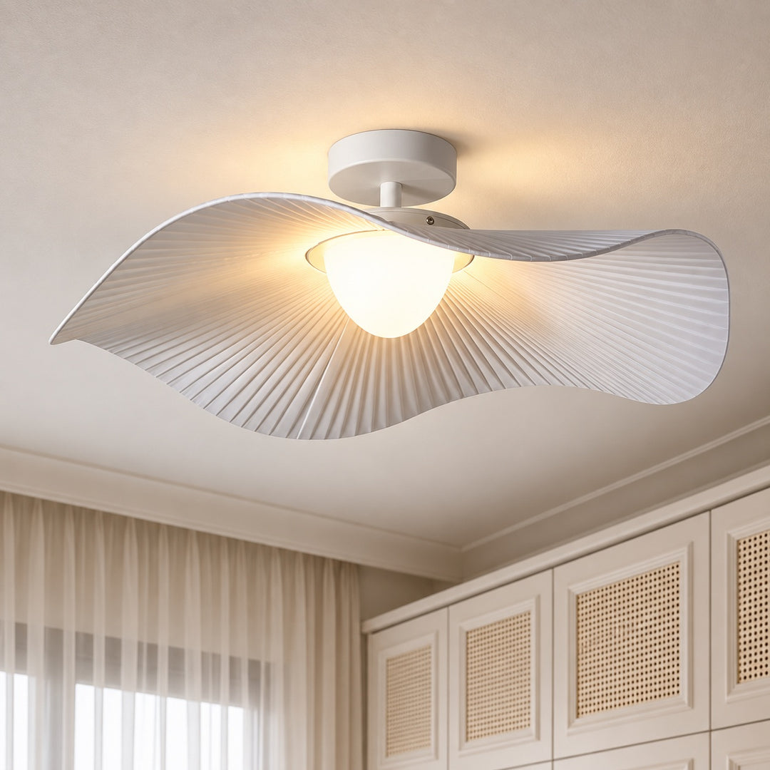 Modern Flush Mount Ceiling Light Acrylic LED Fixture 18 Inch Diameter for Home Office