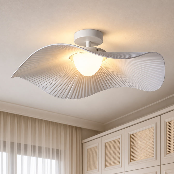 Modern Flush Mount Ceiling Light Acrylic LED Fixture 18 Inch Diameter for Home Office