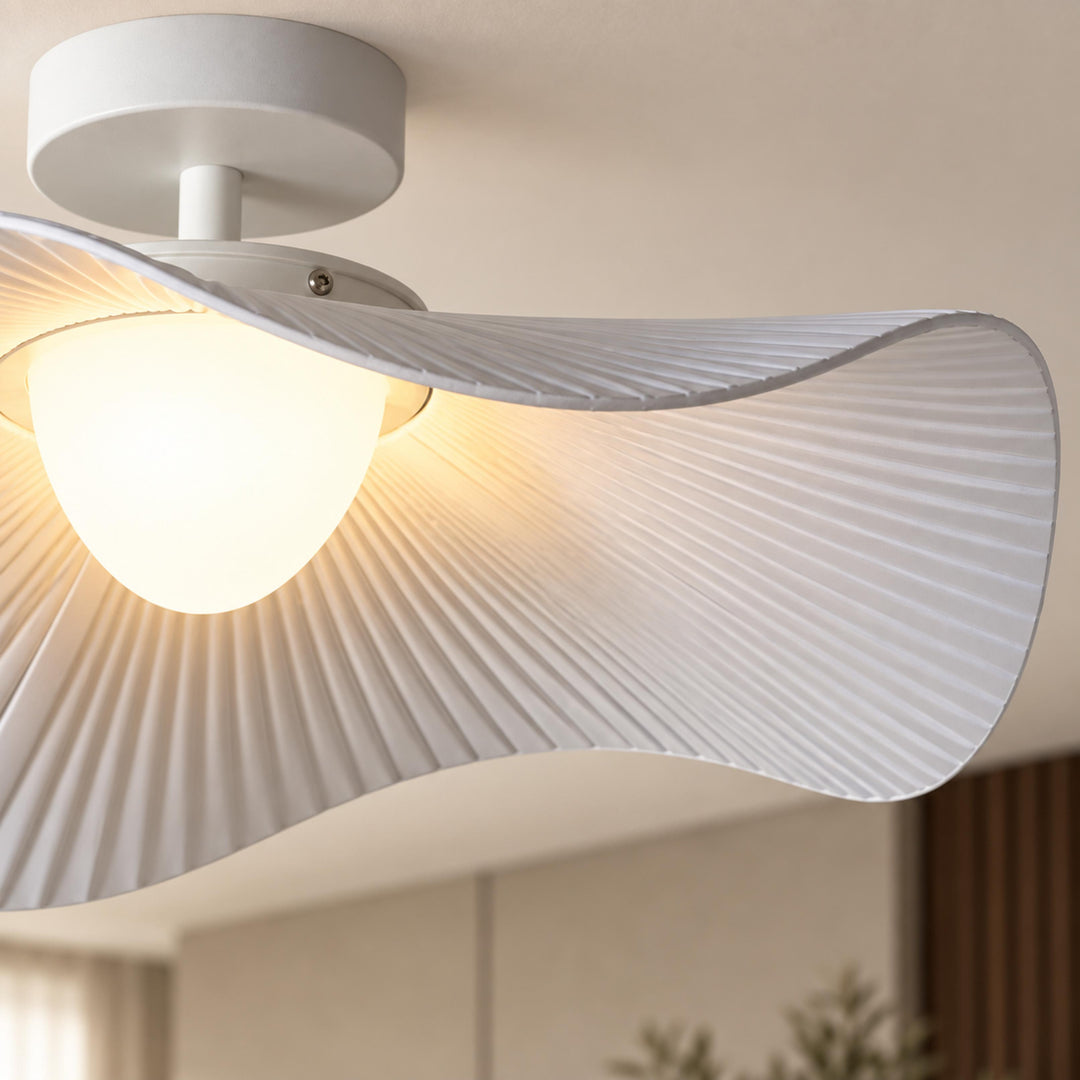 Modern Flush Mount Ceiling Light Acrylic LED Fixture 18 Inch Diameter for Home Office