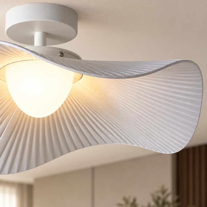 Modern Flush Mount Ceiling Light Acrylic LED Fixture 18 Inch Diameter for Home Office