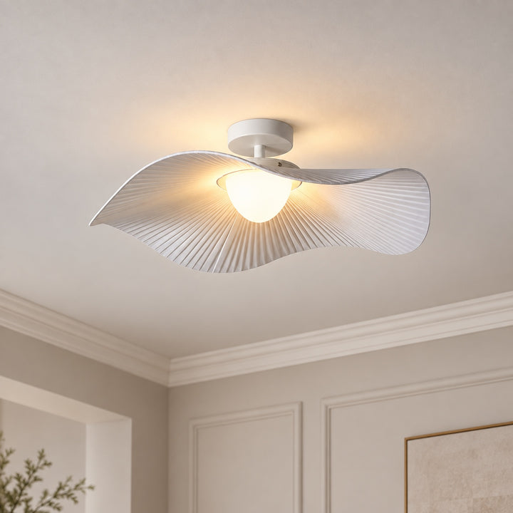 Modern Flush Mount Ceiling Light Acrylic LED Fixture 18 Inch Diameter for Home Office