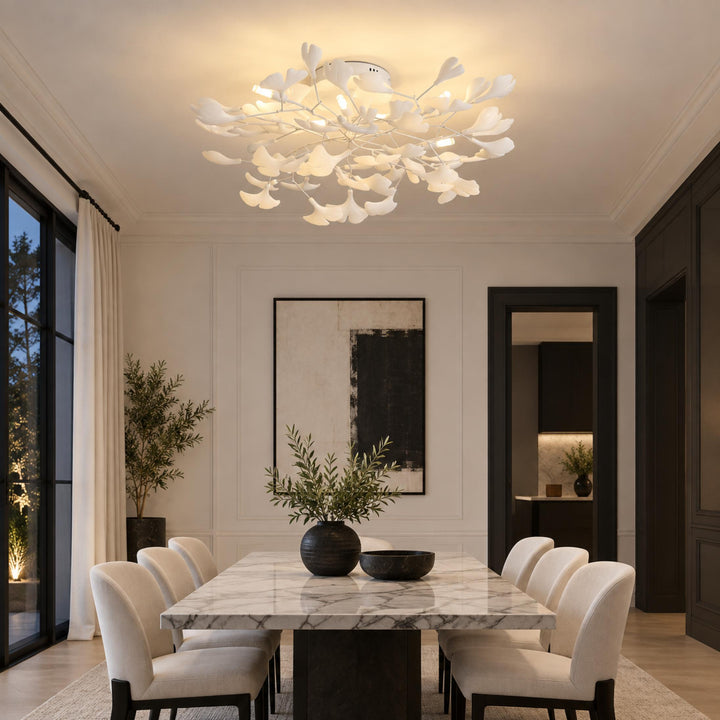 Modern Flush Mount Ceiling Light with Glass Shade and LED 800 Lumens for Contemporary Spaces