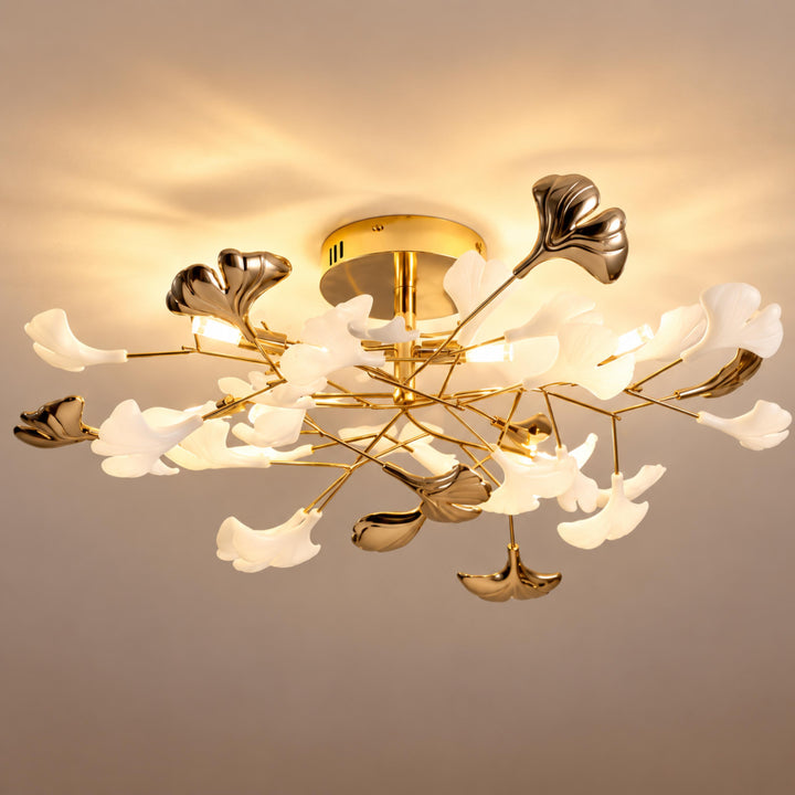 Modern Flush Mount Ceiling Light with Glass Shade and LED 800 Lumens for Contemporary Spaces