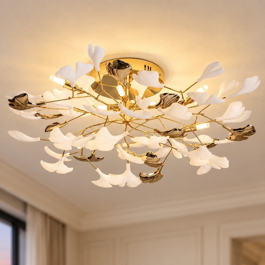 Modern Flush Mount Ceiling Light with Glass Shade and LED 800 Lumens for Contemporary Spaces