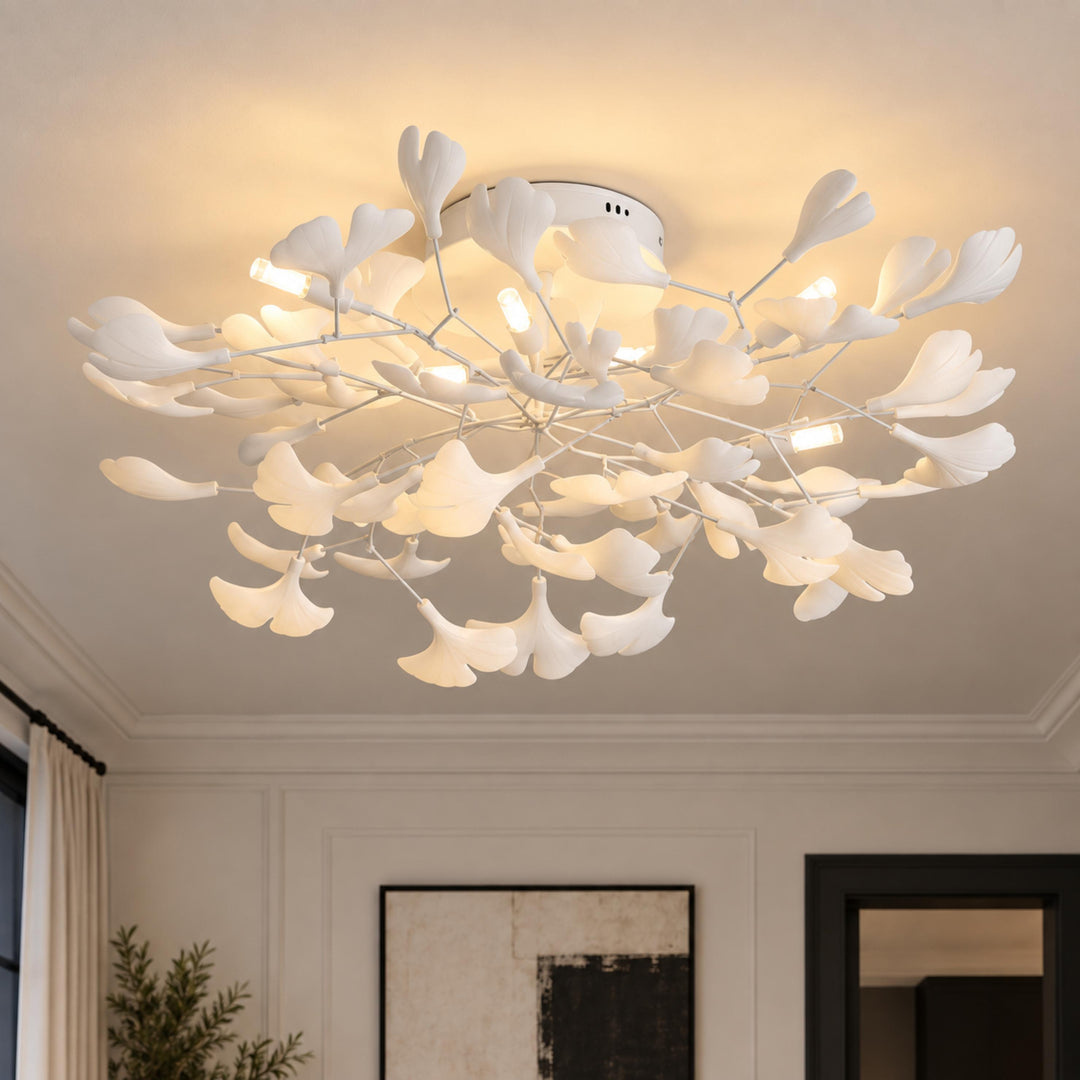Modern Flush Mount Ceiling Light with Glass Shade and LED 800 Lumens for Contemporary Spaces