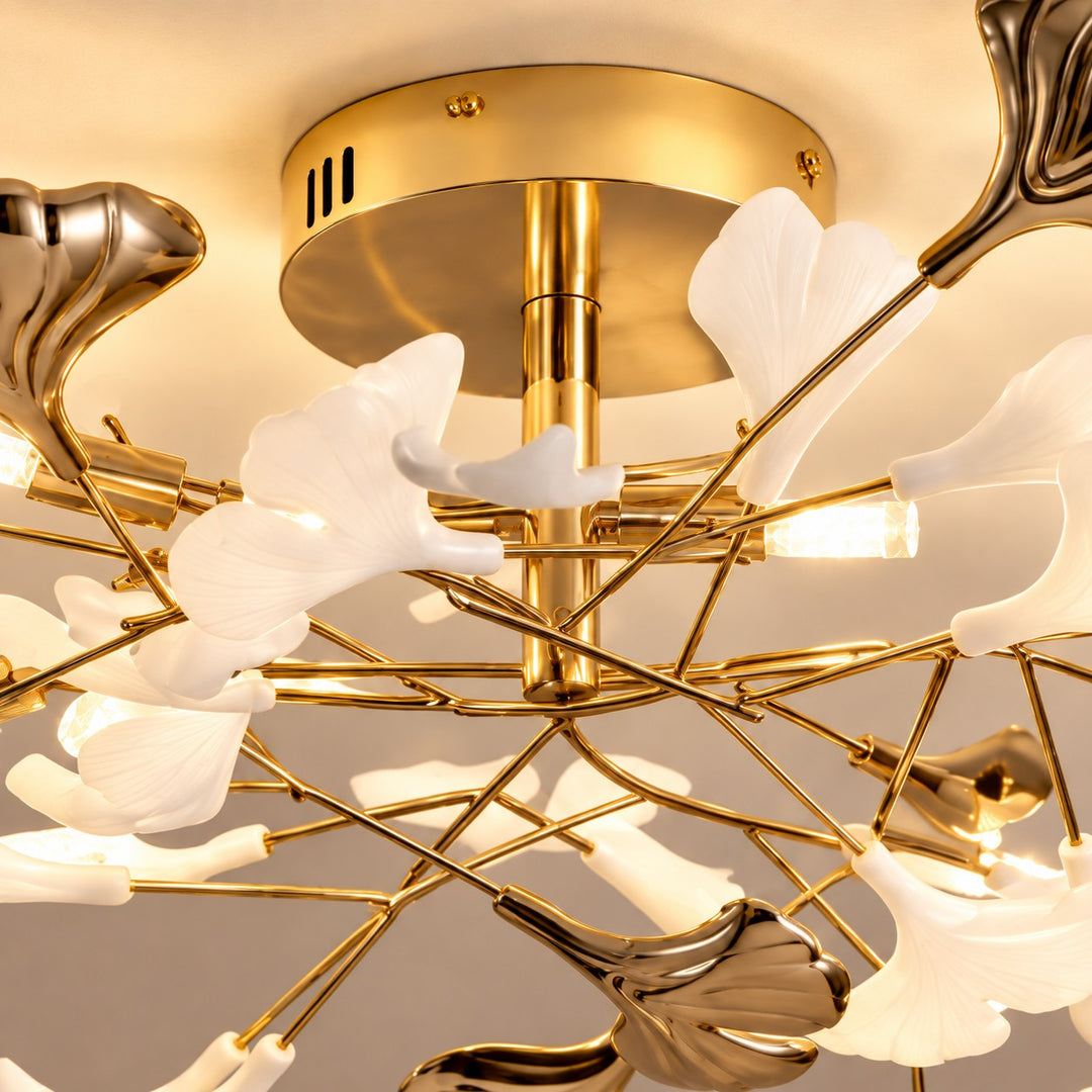 Modern Flush Mount Ceiling Light with Glass Shade and LED 800 Lumens for Contemporary Spaces