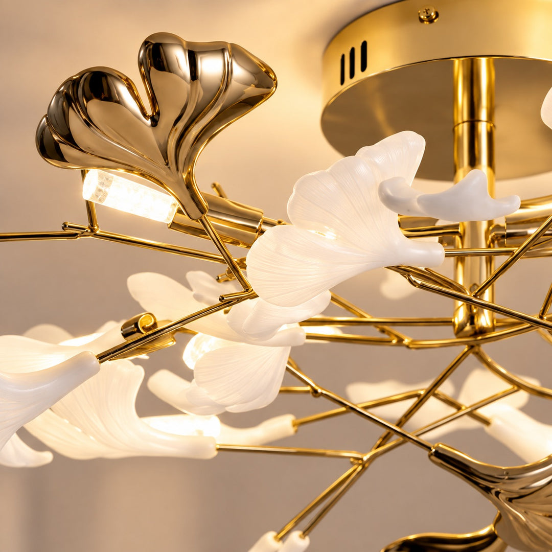 Modern Flush Mount Ceiling Light with Glass Shade and LED 800 Lumens for Contemporary Spaces