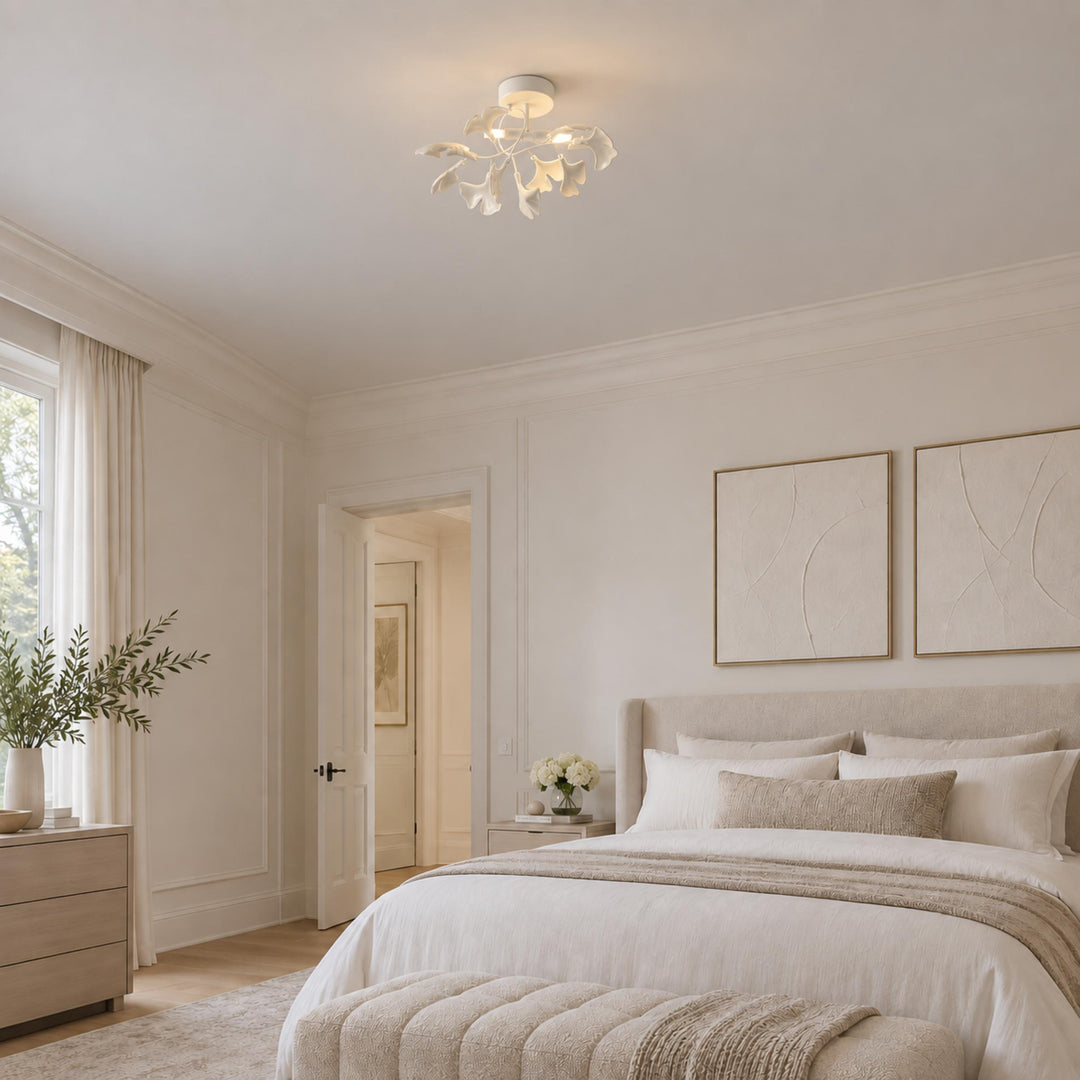 Modern Flush Mount Ceiling Light Metal LED Fixture with Adjustable Brightness