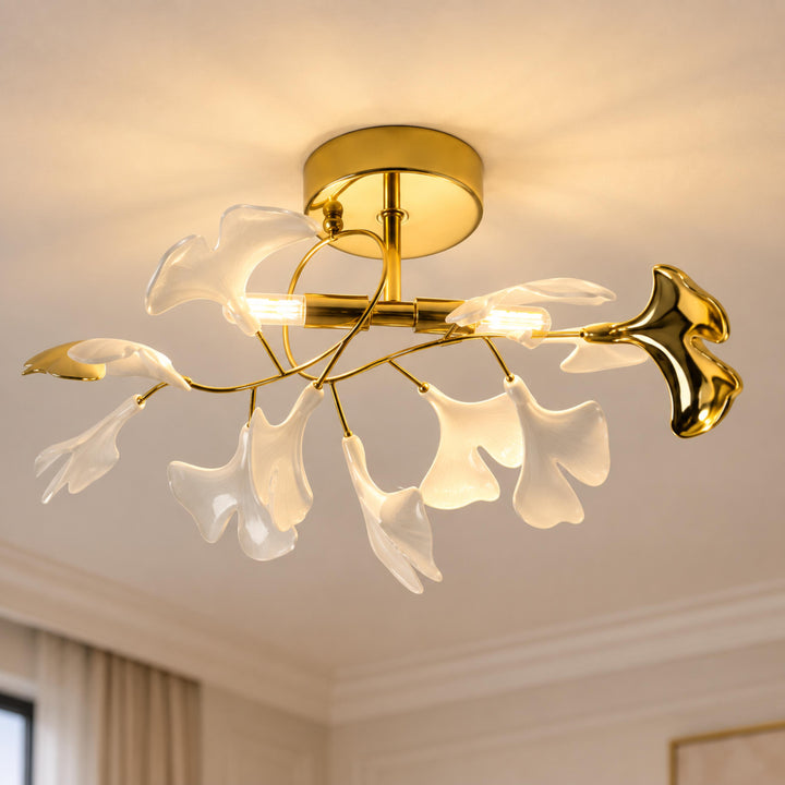 Modern Flush Mount Ceiling Light Metal LED Fixture with Adjustable Brightness