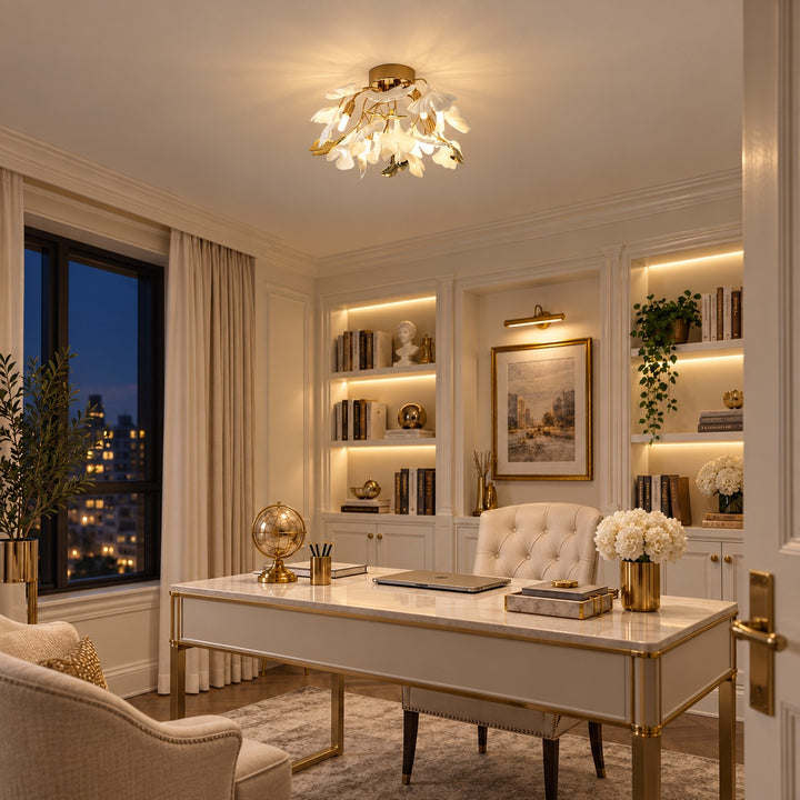 Modern Flush Mount Ceiling Light Metal LED Fixture with Adjustable Brightness