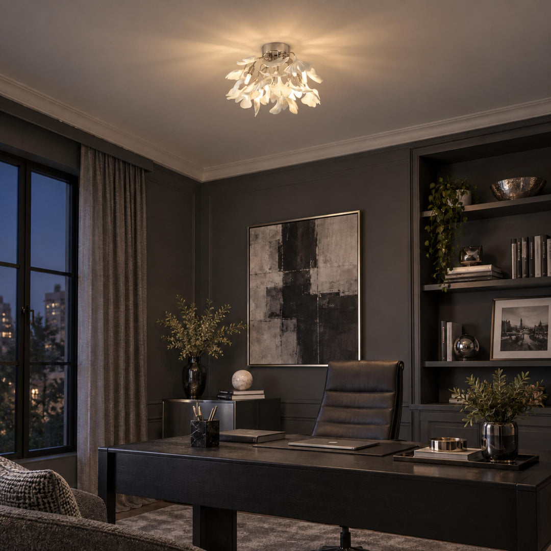 Modern Flush Mount Ceiling Light Metal LED Fixture with Adjustable Brightness
